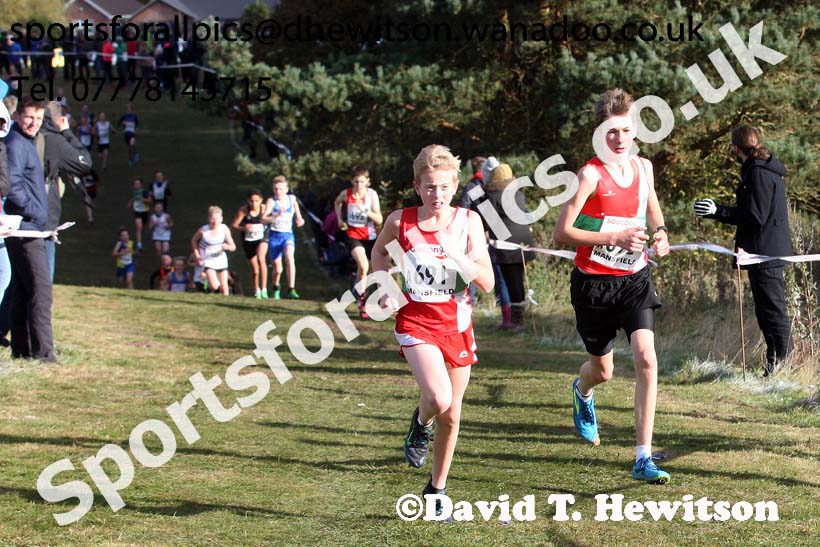 Boys under-13s, 2016 National Cross Country Relays, Berry Hill Park, Mansfield. Photo: David T. Hewitson/Sports for All Pics